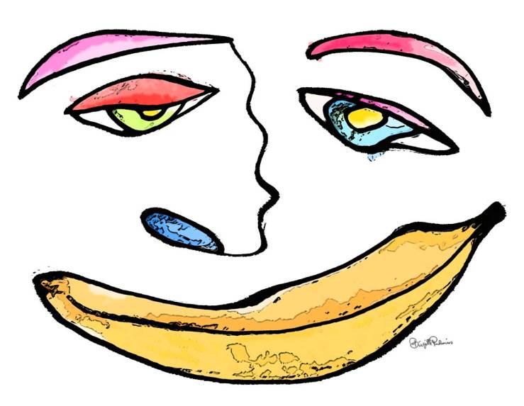 Crazy Art by me - The Banana face